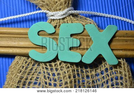 WORD SEX ON AN ABSTRACT COLORED BACKGROUND