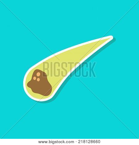 paper sticker on stylish background nature falling meteorite