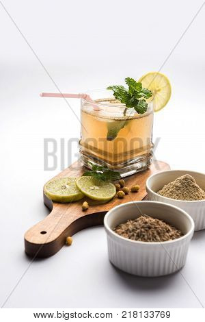 Jal Jeera or Jal-jeera, or jaljira, is an Indian beverage prepared using mixing cumin powder in water and served cold
