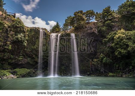 Long Exposure of Whangarei Falls in Northland New Zealand