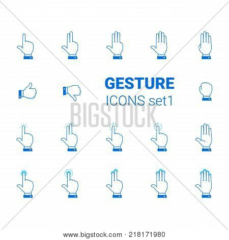 Gesture Icons Set for Mobile Touch Devices