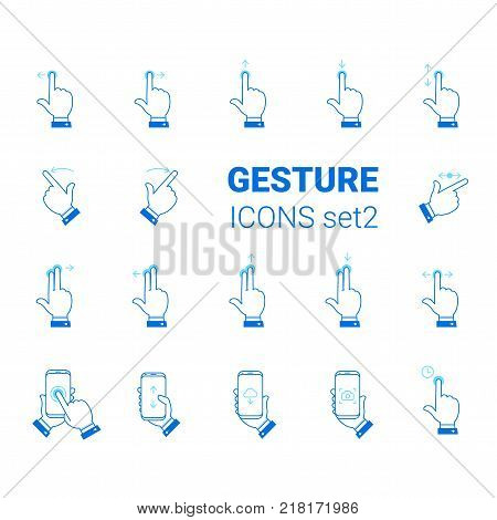 Gesture Icons Set for Mobile Touch Devices.
