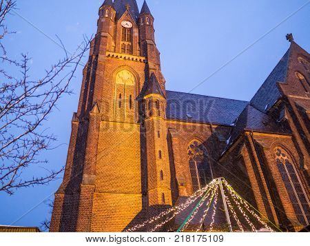 small Christmas market in the german muensterland