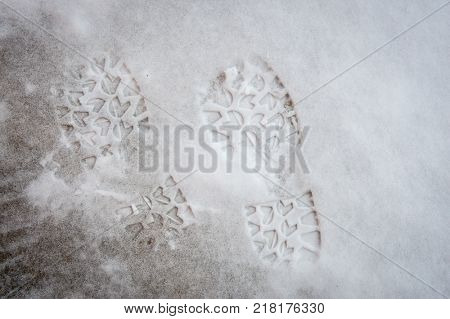 Snow surface background