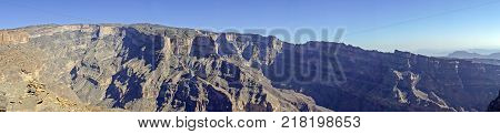 Panoramic view over Jebel Shams - Sultanate of Oman