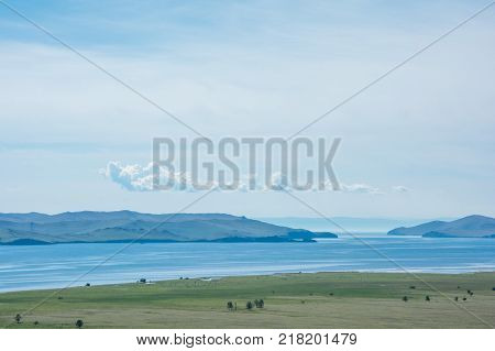 Small sea. Siberia Baikal lake in summer