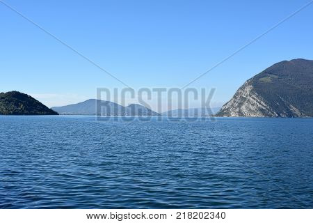 Lake Iseo between Brescia pre-Alps - Lombardy - Italy
