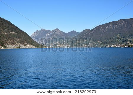 Lake Iseo between Brescia pre-Alps - Lombardy - Italy