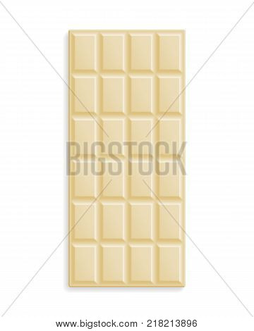 White chocolate seamless pattern. Milk chocolate squares background. Sweet dessert wallpaper. Graphic design element for web, packaging, poster, flyer, dessert advertisement. Vector illustration.