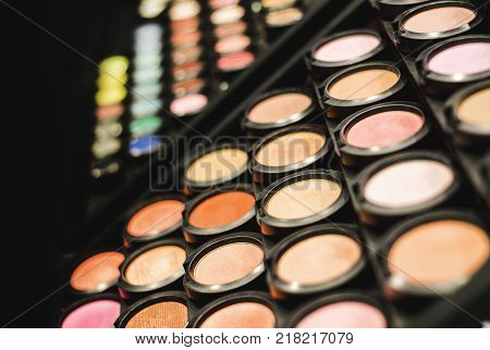 Shade Of Powder To Makeup Woman Face