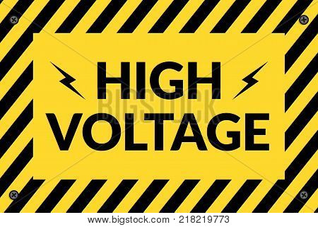 Switchboard high voltage sign illustration for design