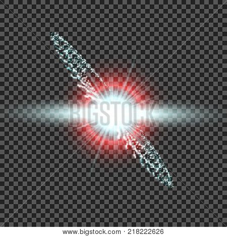 eps10. Explosion of a star in space. Bright glow. Flighting debris. Space background