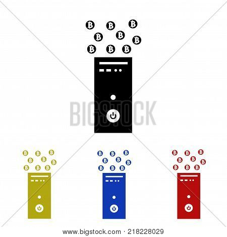Bitcoin mining, with the help of the system unit.
