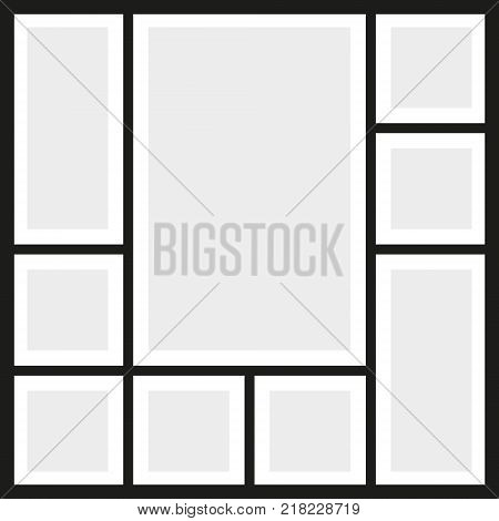 Vector frames photo collage for print illustration