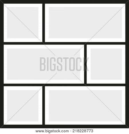 Vector frames photo collage for print illustration