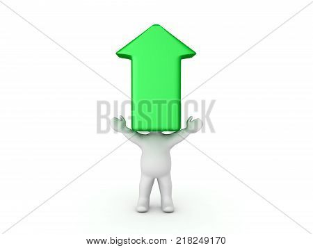 3D Character announcing X-MAS. Isolated on white.