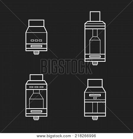 Vector Vaporizer Atomizer Device Illustration.