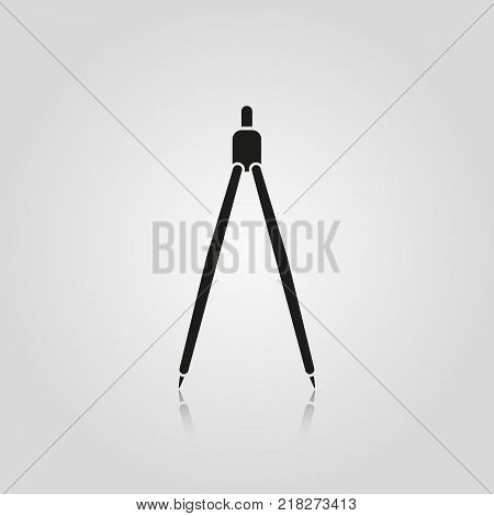 Compass, divider isolated on white background. Stock - Vector illustration for your design and business