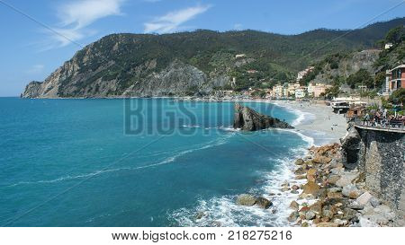 The beautiful coastal landscapes of Monterosso al Mare, in Liguria Italy. Photo taken in May, 2017.