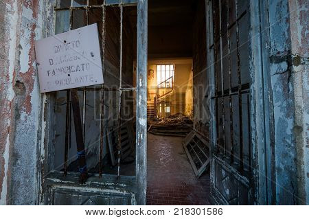 Volterra, Pisa, Italy - November 1, 2017: Hikers Depart From Saline For The Volterra Hills