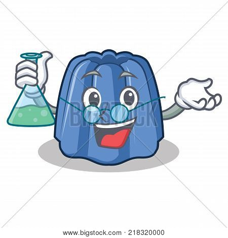 Professor jelly character cartoon style vector illustration