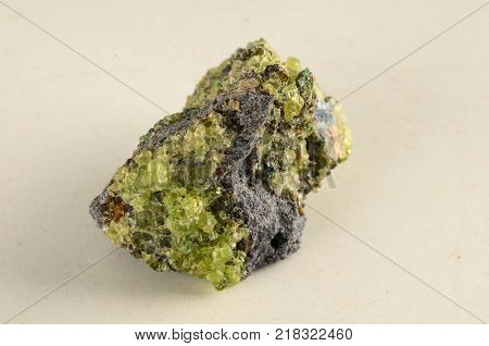 Photo of olivine gemstone also called peridot