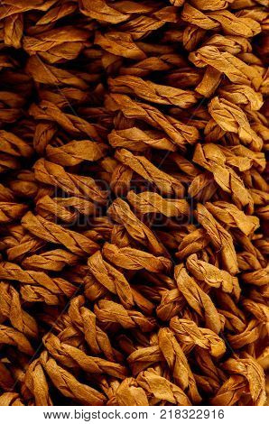 Photo of Brown Textured Braided Vimini Wood Background
