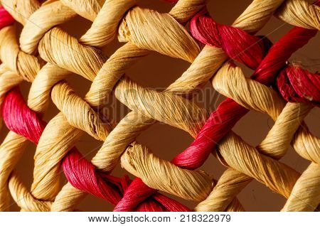 Photo of Brown Textured Braided Vimini Wood Background
