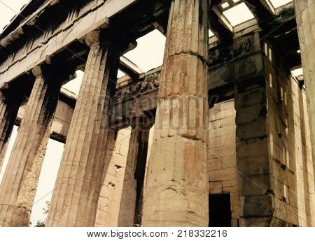 Image of the Hephaisteion in Athens, Greece.