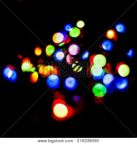 Multicolored bokeh. Bokeh. Colored abstract background. layout design can be used for a background concept or festival background.