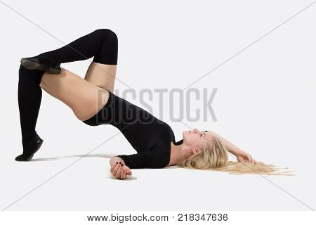A Female Dancer on a White Background