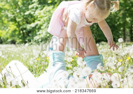 Happy Child in the Grass. Summer Concept
