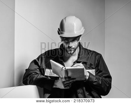 Handsome Man Keeps Accounting Book