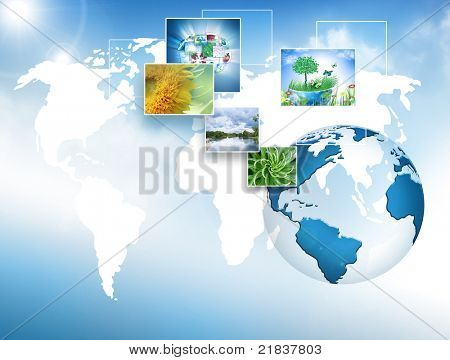 Miglior Internet concetto di business globale da serie di concetti