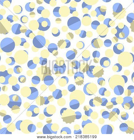 Vector seamless pattern with moon and sun.