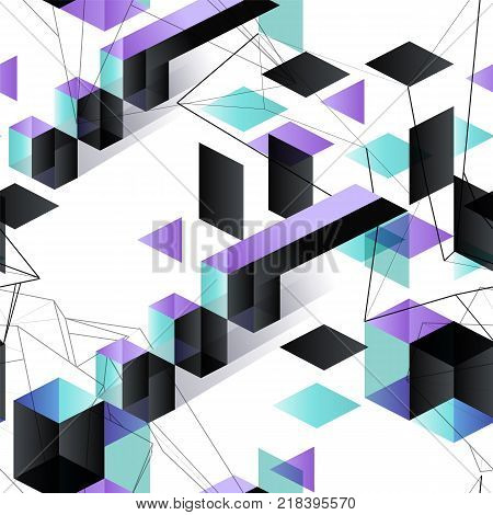 Tendy illustration backgrounds seamless pattern with abstract shapes art for covers banners flyers and posters.