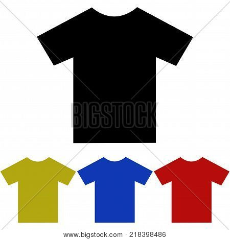 T-shirts glyph icon.
T-shirts icon in glyph style. Four color options