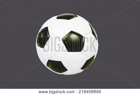 Soccer ball football on grey isolated cutout cut out background. Easy to use.. Football background.