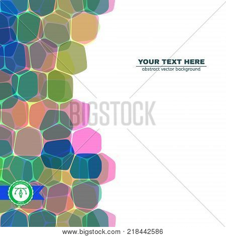 Abstract Colorful Roundish Honeycomb Background. Vector illustration