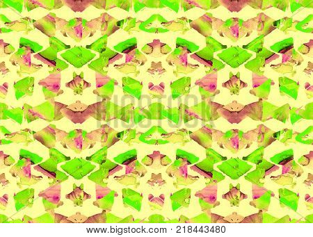 Aztec pattern. Tribal design. Geometric seamless pattern. Navajo triangles and stipes design. Aztec mayan ethnic background. Watercolor abstract geometric graphic wallpaper. Native american modern art