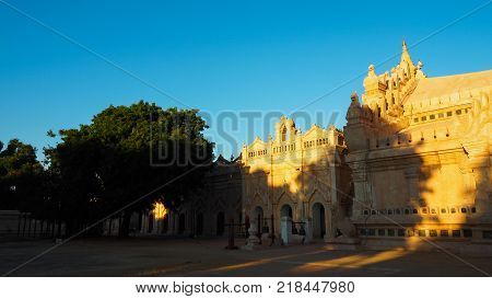 Maha Aung Mye Bonzan monastery in Innwa Myanmar. Inwa was the capital of Burma.