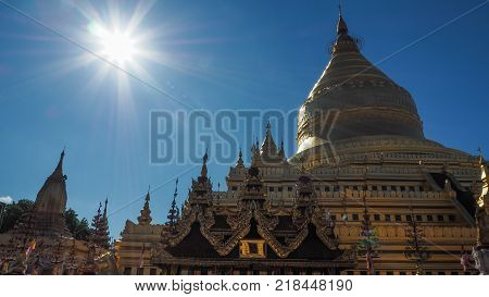 Sandamuni Pagoda in Mandalay Myanmar on Sandamuni Pagoda is a Buddhist stupa located southwest of Mandalay.