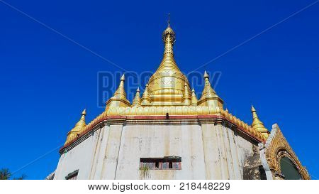 Mount Popa, Holy mountain for burmese people with lots of temples on the top. Located in southeast of Bagan Mandalay Region of Myanmar.