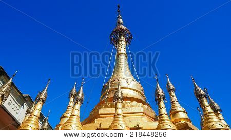 Mount Popa, Holy mountain for burmese people with lots of temples on the top. Located in southeast of Bagan Mandalay Region of Myanmar.