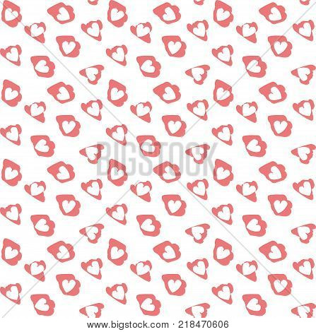 small hearts valentines day decorative seamless pattern