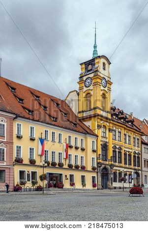 Main square with Town hall in Cheb Czech republic