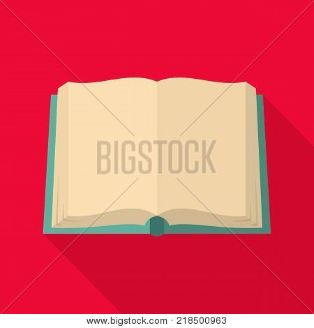 Book deployed icon. Flat illustration of book deployed vector icon for web