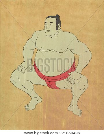 Luchador de Sumo japonés