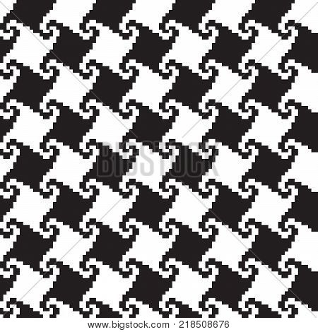 Seamless Jagged Spiral Hounds Tooth Pattern Variation.