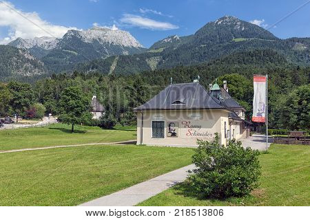 BERCHTESGADEN, GERMANY - JULY 08, 2017: Museum of Romy Schneider at coast of Konigssee near Berchtesgaden